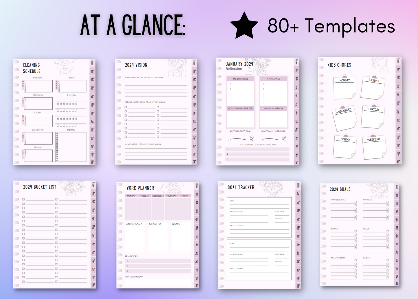 PLR Blooming Digital Planner (Editable)